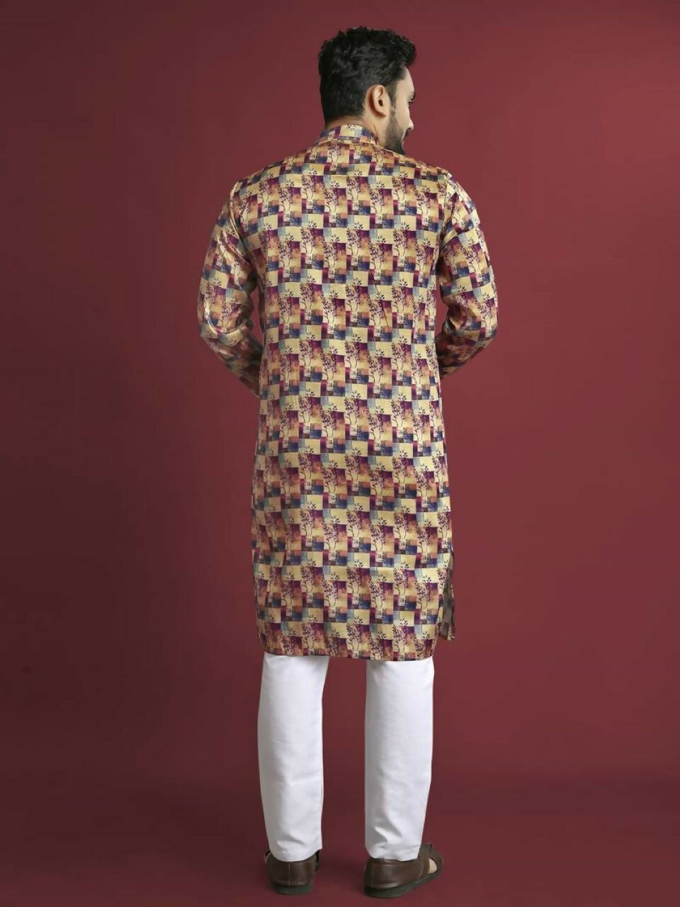 Anaita Multicolour Printed Pure Silk Straight Kurta - Distacart