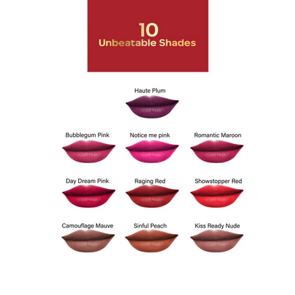 Faces Canada 3 in 1 LongStay Matte Lipstick - Showstopper Red 09 - Distacart