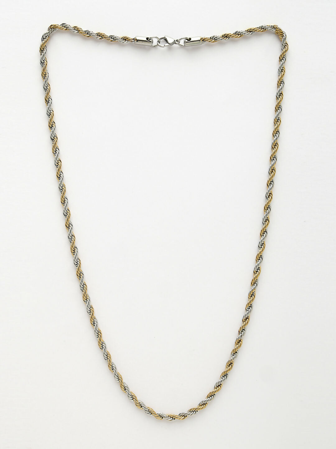 NVR Men's Rhodium-Plated Stainless Steel Chain - Distacart