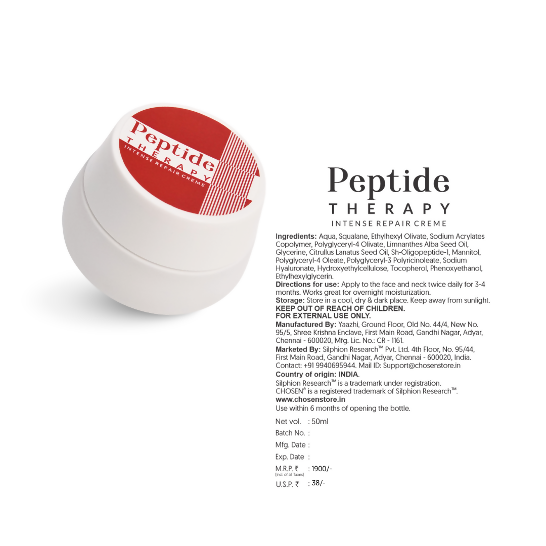Chosen Peptide Therapy Intense Repair Creme - Distacart