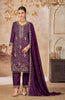 Anaita Purple Vichitra Silk Readymade Suit with Embroidery & Lace Work - Distacart