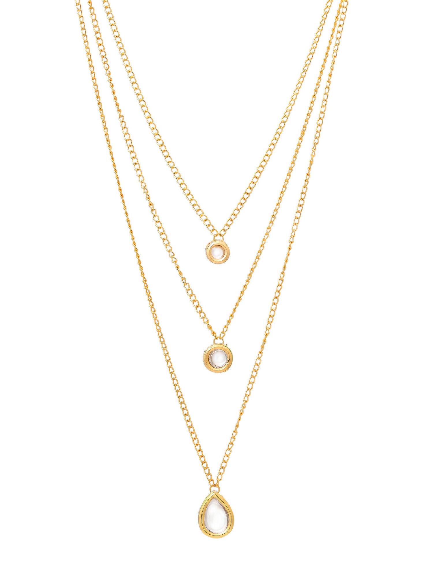 Ruby Raang Kundan & Gold Layered Necklace