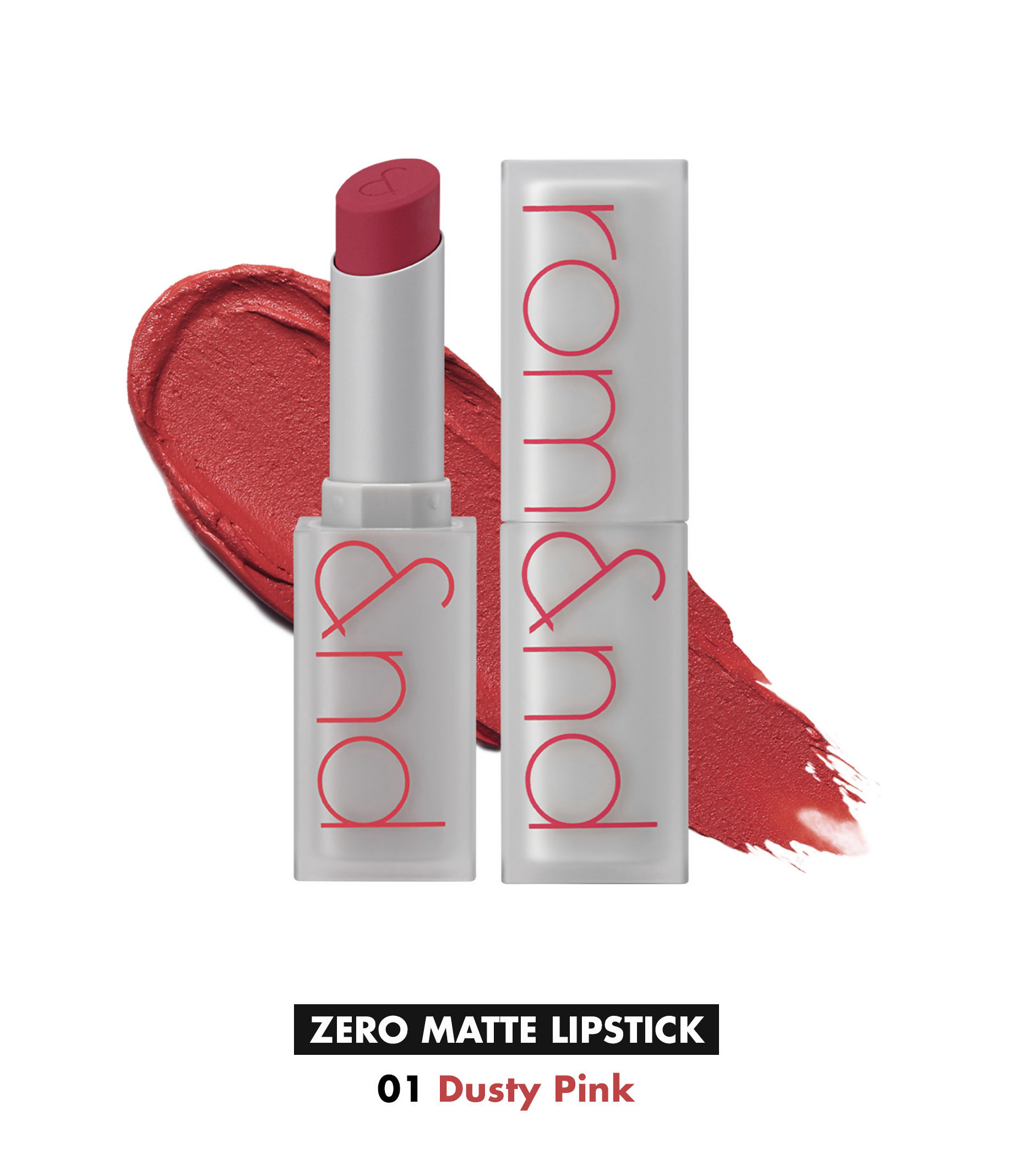 Rom&nd Zero Matte Lipstick - 01 Dusty Pink - Distacart