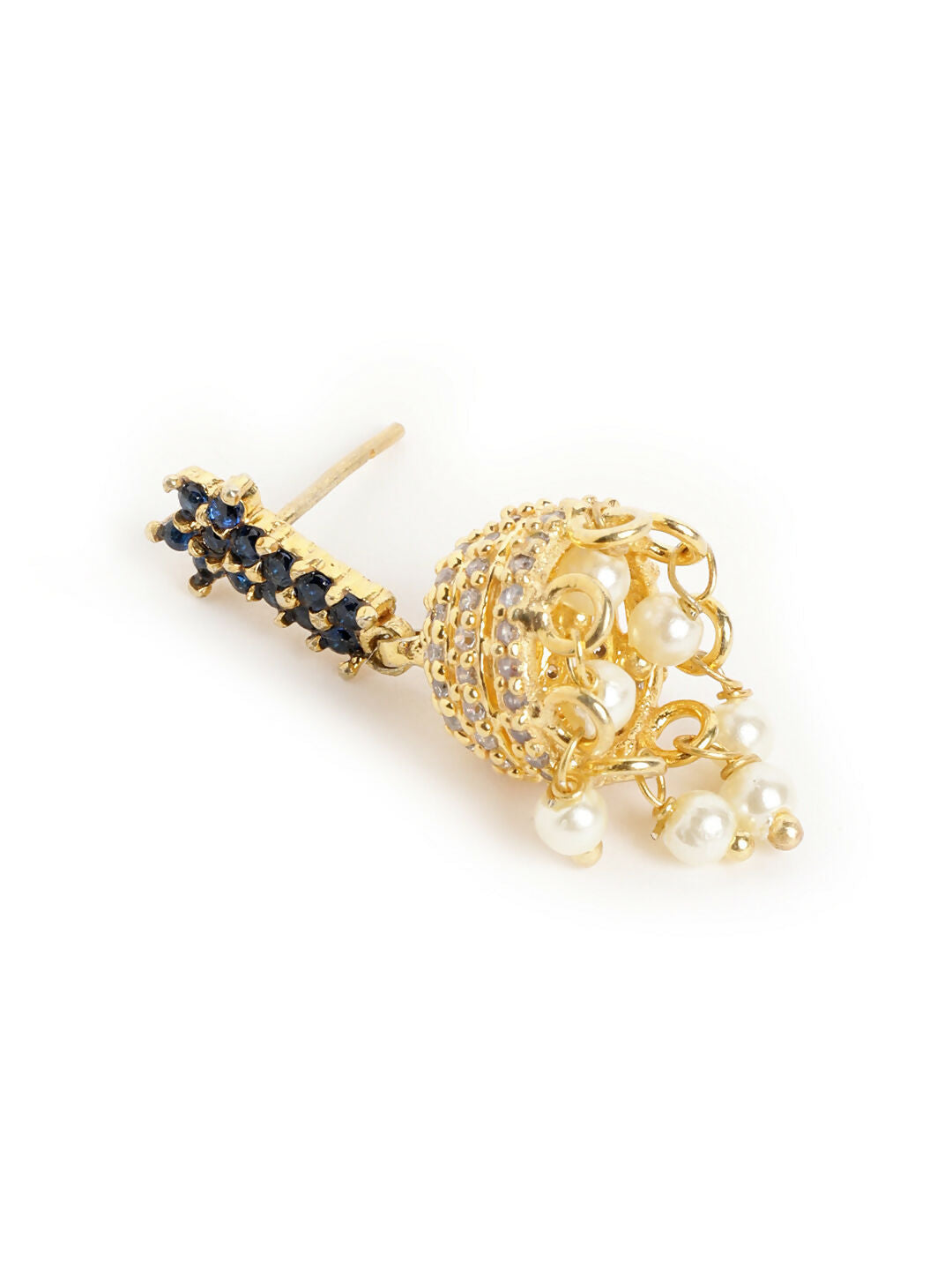 Nuyug 22K Gold Plated Sage Belle Mini Jhumki Earrings