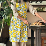 Thumbnail for Oak & Lily 100% Cotton Kitchen Apron-Lemon Yellow - Dista