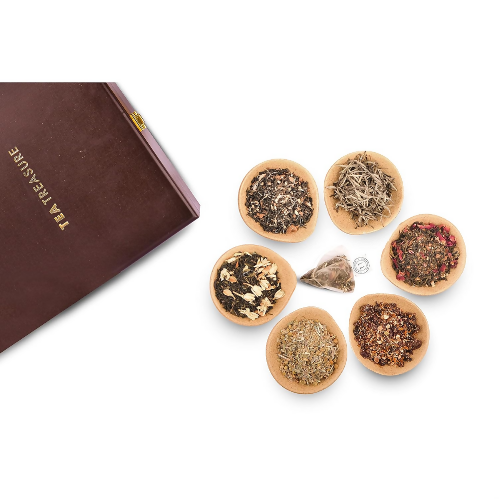 Tea Treasure Wooden Tea Chest - Gift Box - Distacart
