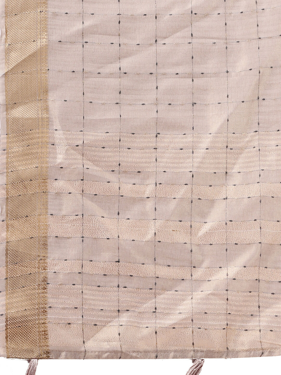 Shree Shyam Fashion Organza Cream Saree - Distacart