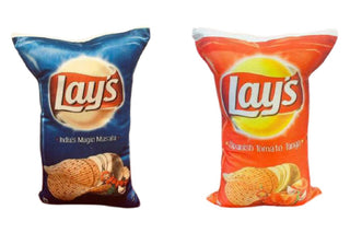 Unique Fashion Pack of 2 Microfibre Filled Reversible Cushion For Kids - Blue And Red Lays - Distacart