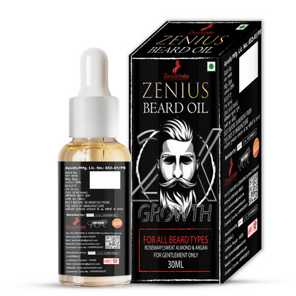 Zenius Beard Oil for Patchy Beard and Hair Growth - Dista
