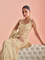 Thumbnail for Evanik Cream Cosmos with Coding Sequence With thread Work Palazzo Set - Distacart