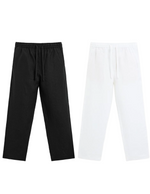Thumbnail for Fabmade Men’S Linen Pajama Combo – White & Black (Pack Of 2) - Distacart