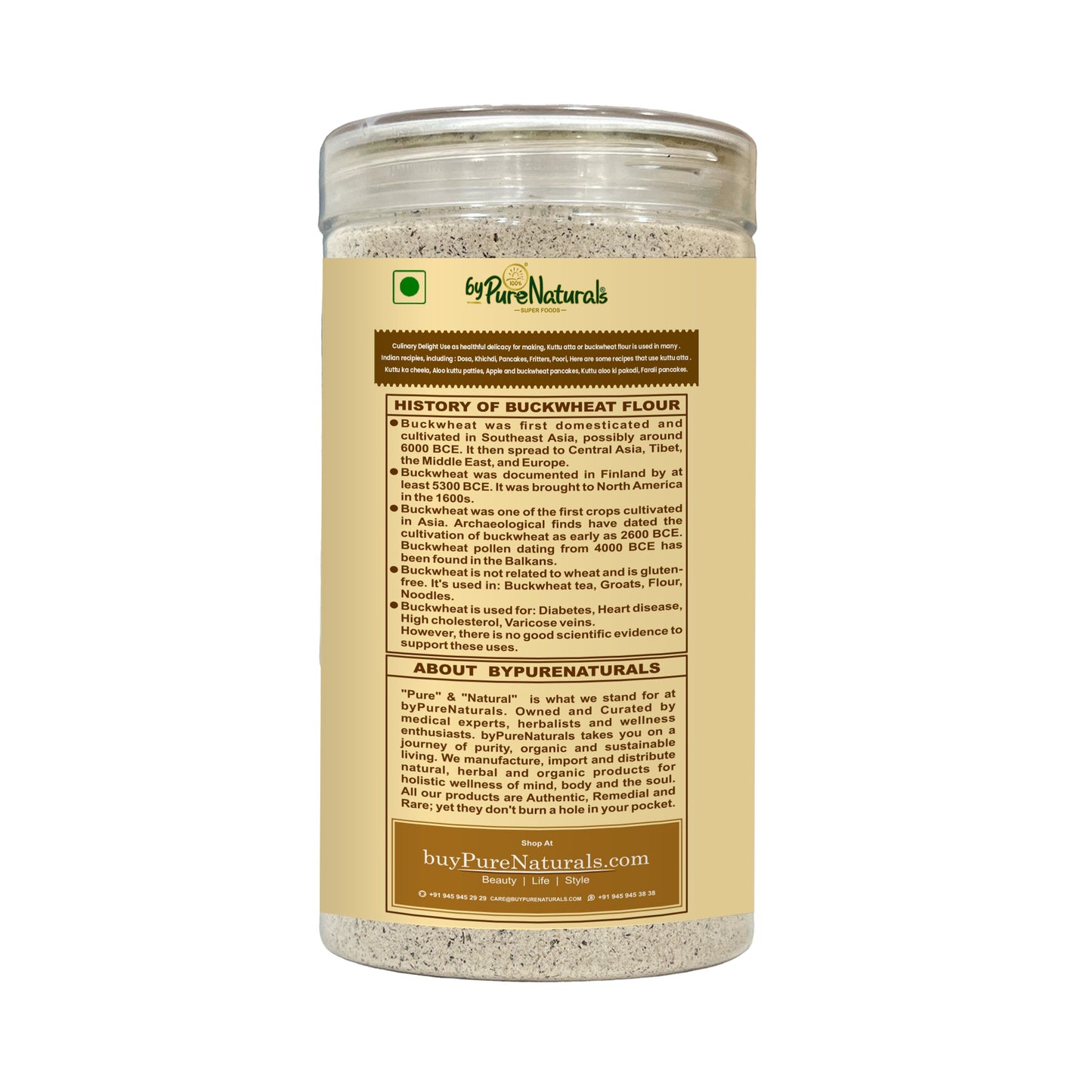 byPureNaturals Kuttu Vrat Atta (Buckwheat Flour) - Dista