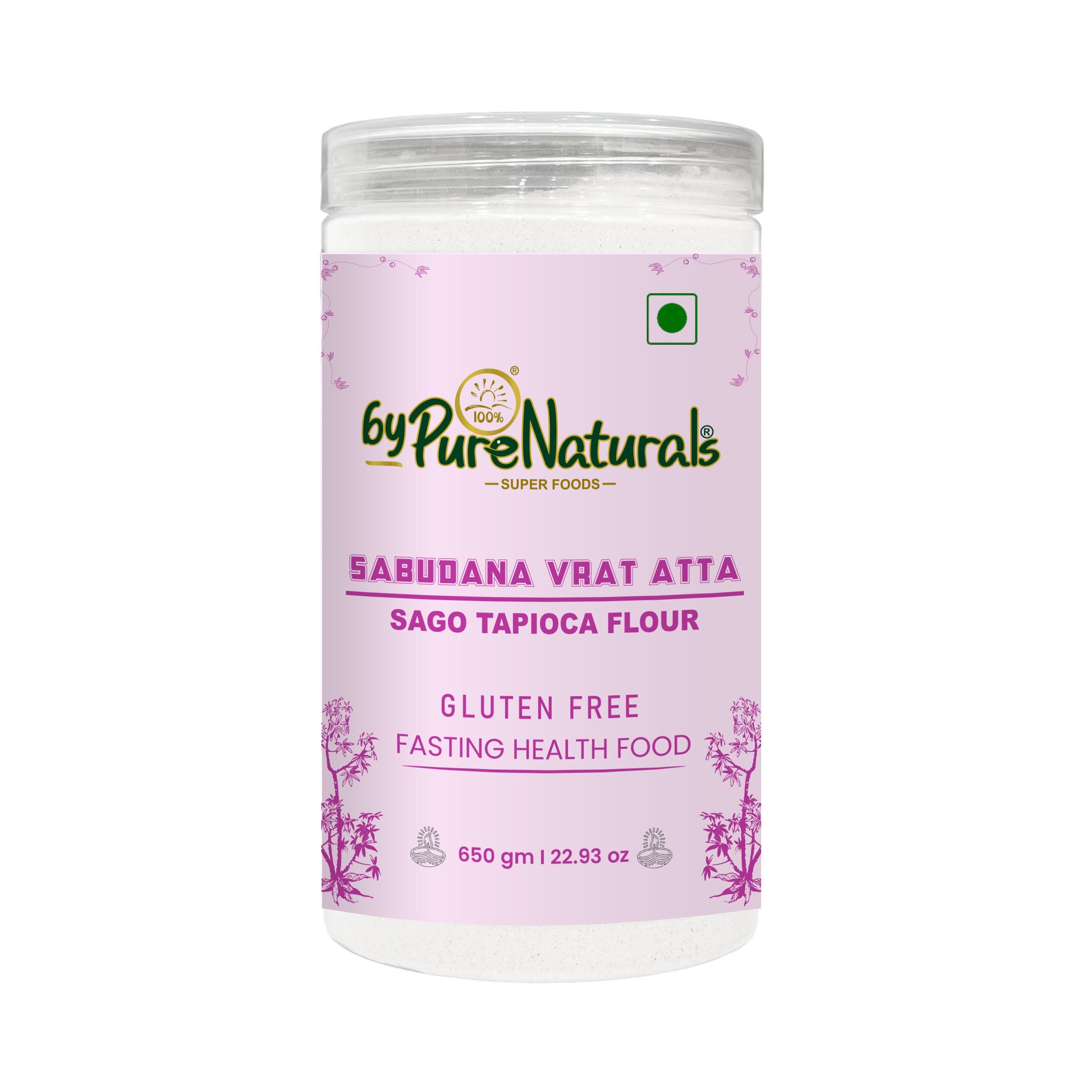 byPureNaturals Sabudana Vrat Atta (Sago Tapioca Flour) - Dista