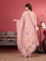 Thumbnail for Varanga Women Pure Kantha Hand Embroidered Kurta Set With Embroidered Dupatta - Distacart