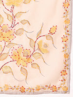 Thumbnail for Varanga Women Beige Pure Hand Kantha Embroidered Kurta Set With Dupatta - Distacart
