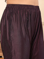 Thumbnail for Varanga Women Pure Purple Floral Printed Kurta Set And Dupatta - Distacart