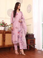 Thumbnail for Varanga Women Pure Kantha Hand Embroidered Kurta Set With Dupatta - Distacart