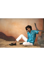 Thumbnail for Breezy Leaves Print Cotton Shirt by Hilo Design