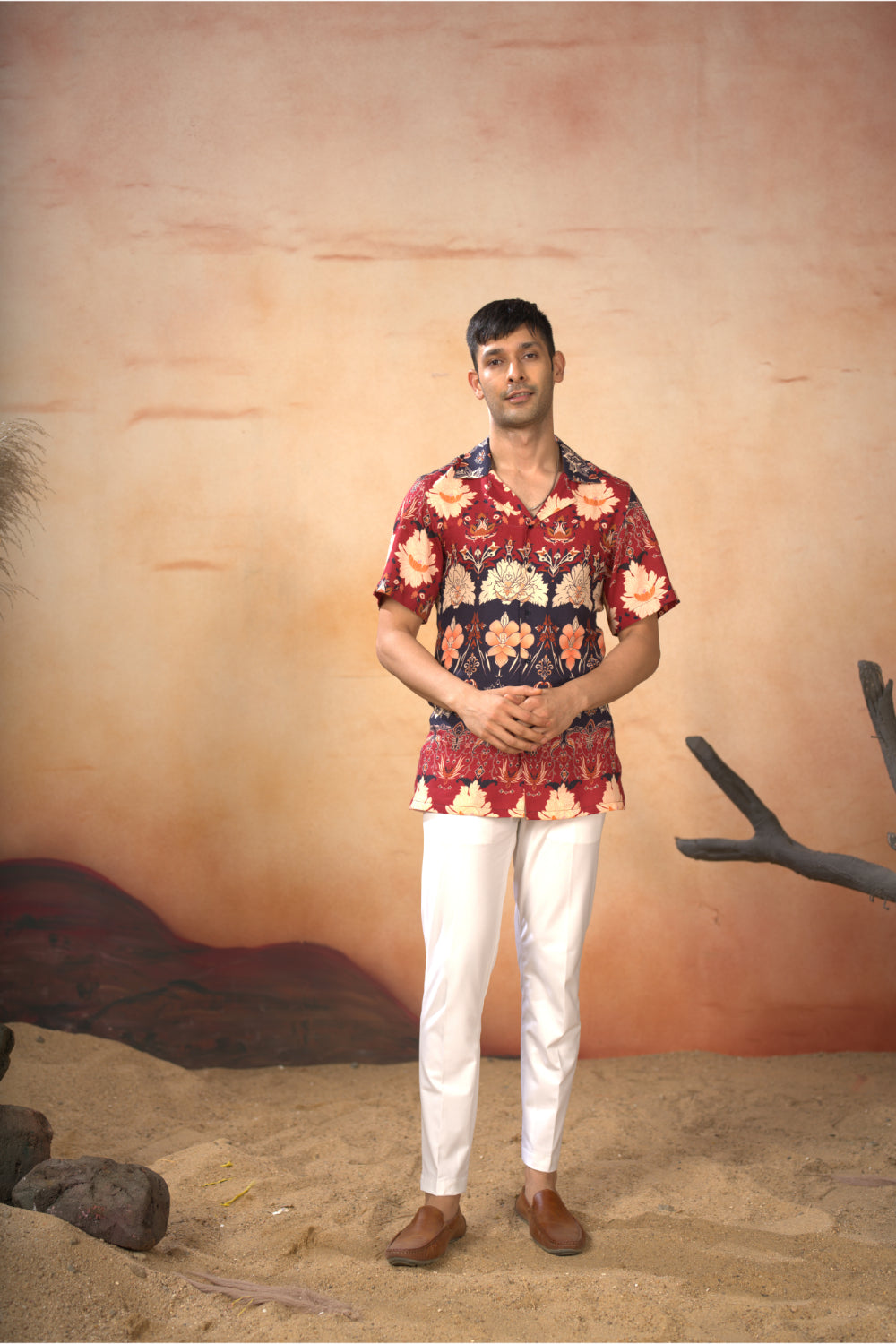 Blossom Print Cotton Shirt by Hilo Design - Distacart