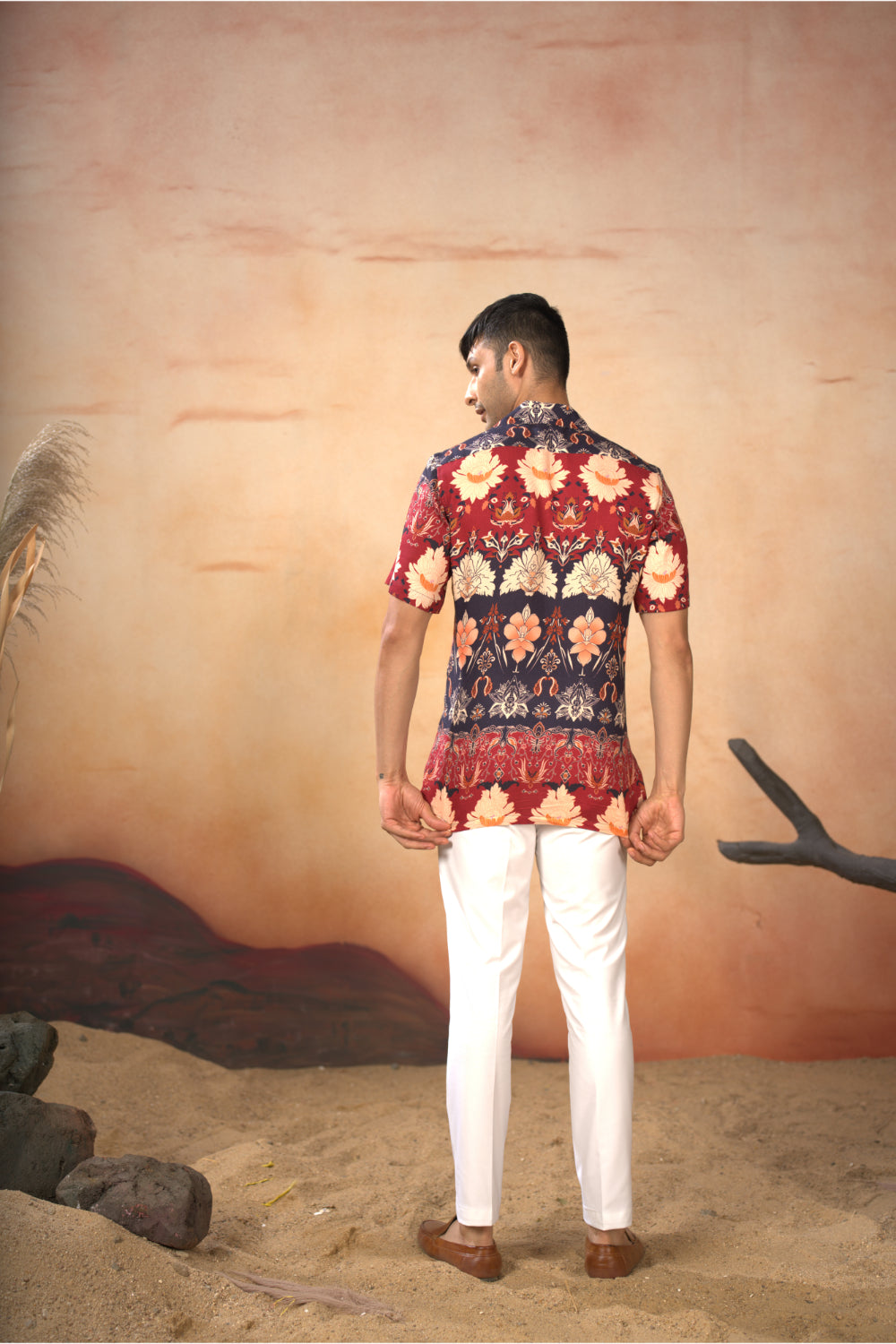 Blossom Print Cotton Shirt by Hilo Design