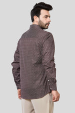Thumbnail for Jonesburg Men's Printed Slim Fit Formal Shirt