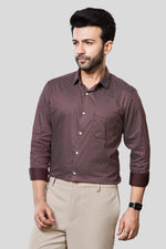 Thumbnail for Jonesburg Men's Printed Slim Fit Formal Shirt
