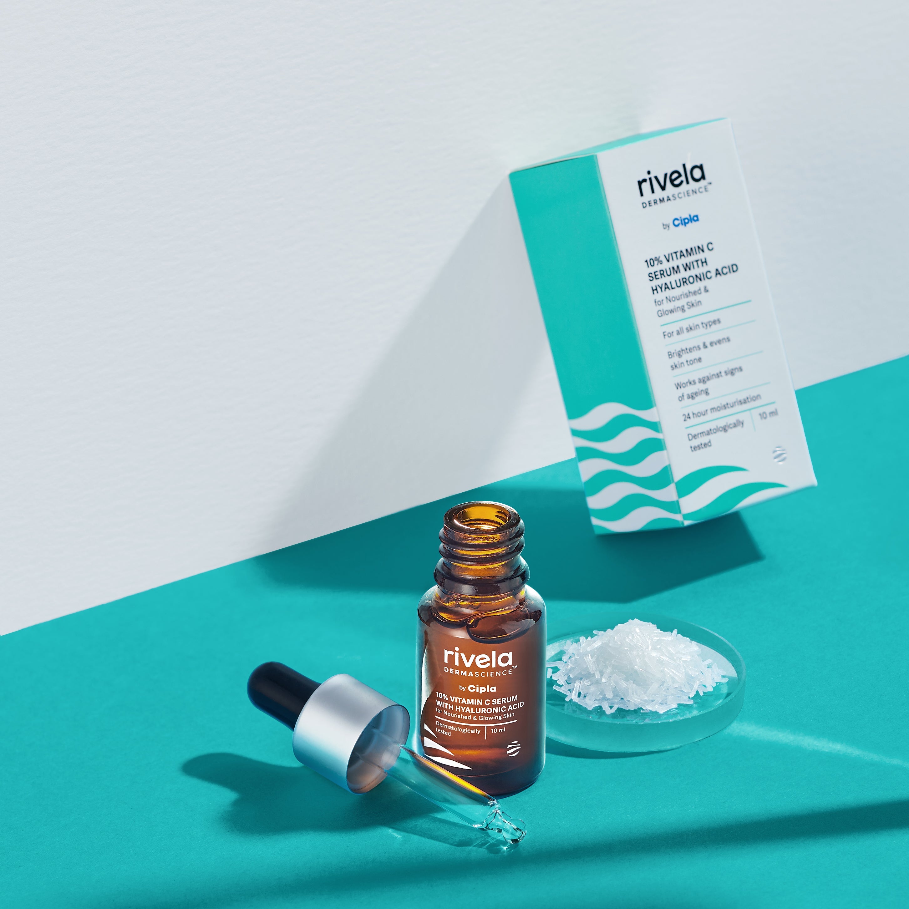 10% Vitamin C Serum with Hyaluronic Acid - Rivela Dermascience