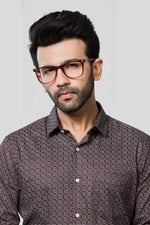 Thumbnail for Jonesburg Men's Printed Slim Fit Formal Shirt