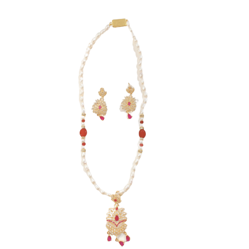 J Pearls Fritha 1 Line Pearl Sets - Real Pearl Jewelry - Distacart