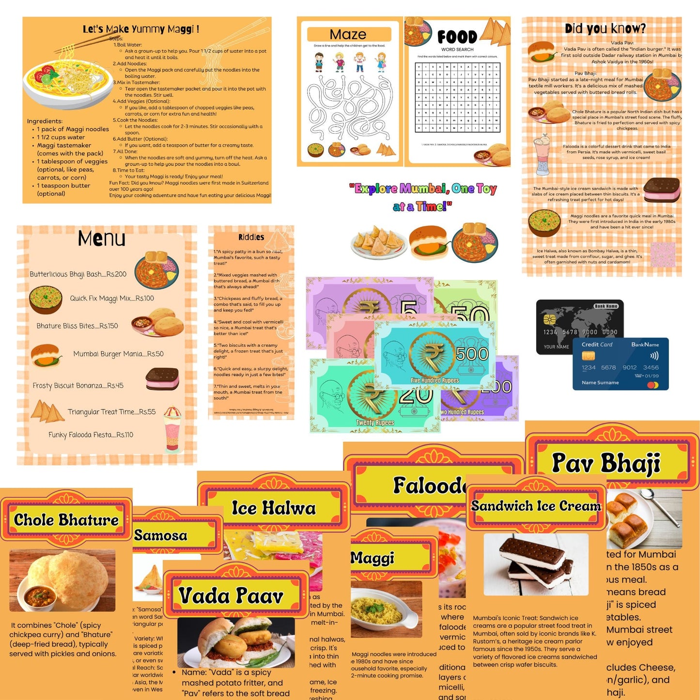 The Small Wonderland Aamchi Mumbai Pretend Play Food Toys- Indian food inspired kitchen toys - Distacart