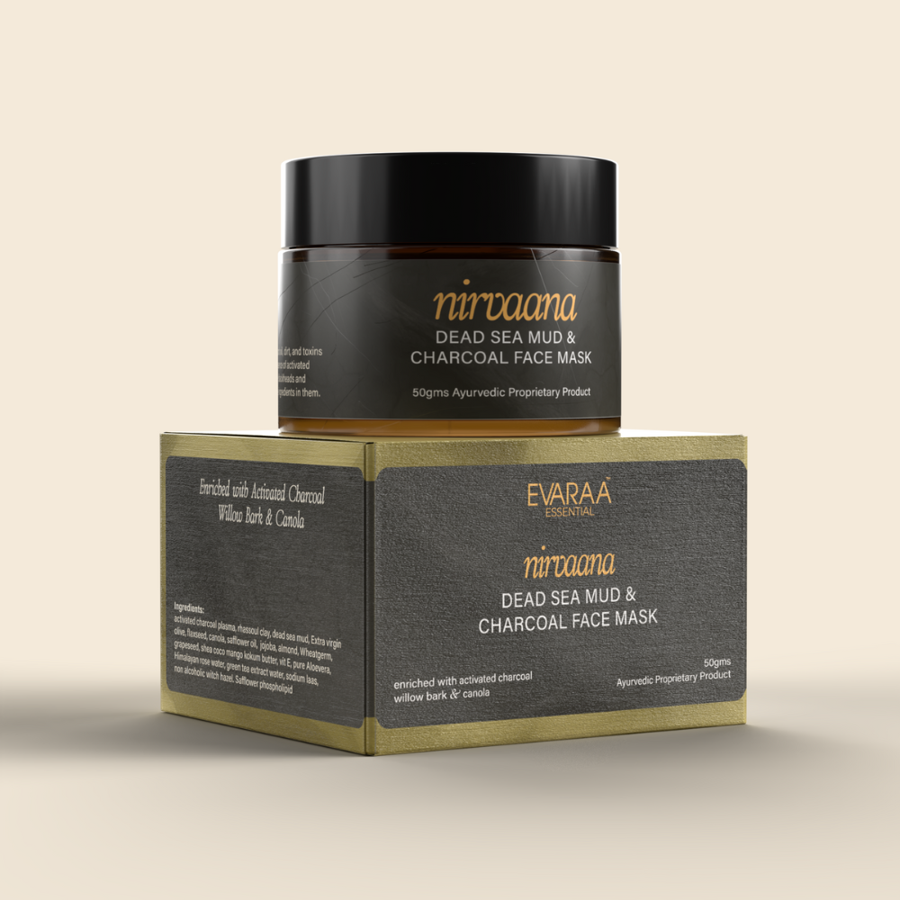 Evaraa Essential Dead Sea Mud and Charcoal Face Mask - Distacart