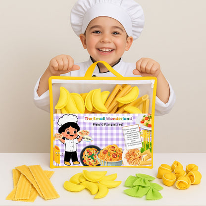 The Small Wonderland Pretend Play Fabric Pasta Set-60 Pieces-Realistic looking kids play food toys - Distacart