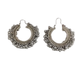 Thumbnail for Mominos Fashion Traditional Oxidised Afghani Ghungroo Style Small Hoop Earrings
