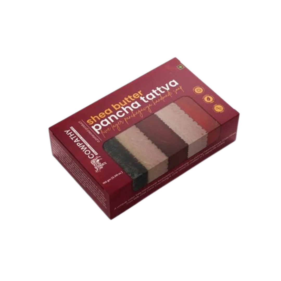 Cowpathy Pancha Tattva 5Layer Panchagavya Handmade Shea Butter Soap