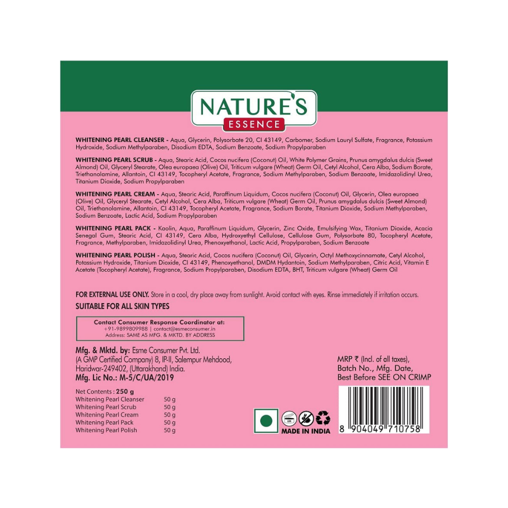 Nature's Essence Whitening Pearl Facial Kit - Distacart