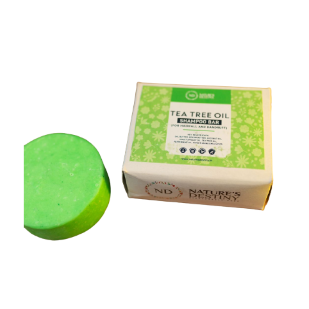 Nature's Destiny Tea Tree Oil Shampoo Bar - Distacart