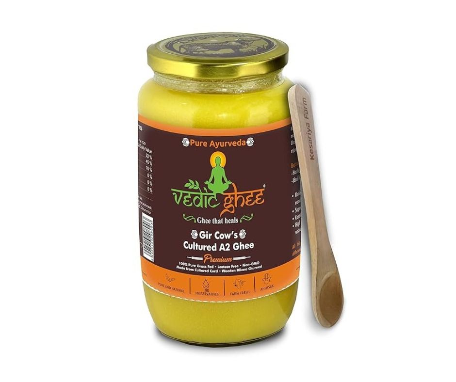 Vedic Ghee Premium A2 Gir Cow Cultured Ghee from Kesariya Farm Indian Gir Cow Ghee, Pure A2 Ghee, Natural & Healthy - Distacart