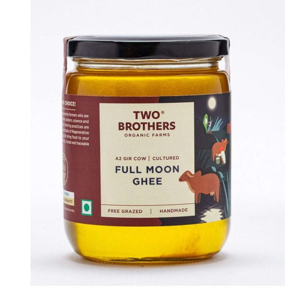 Two Brothers Organic Farms A2 Gir Cow Cultured Full Moon Ghee - Distacart