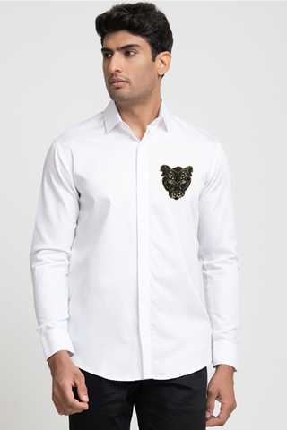 Panther Embroidery Shirt by Hilo Design - Distacart