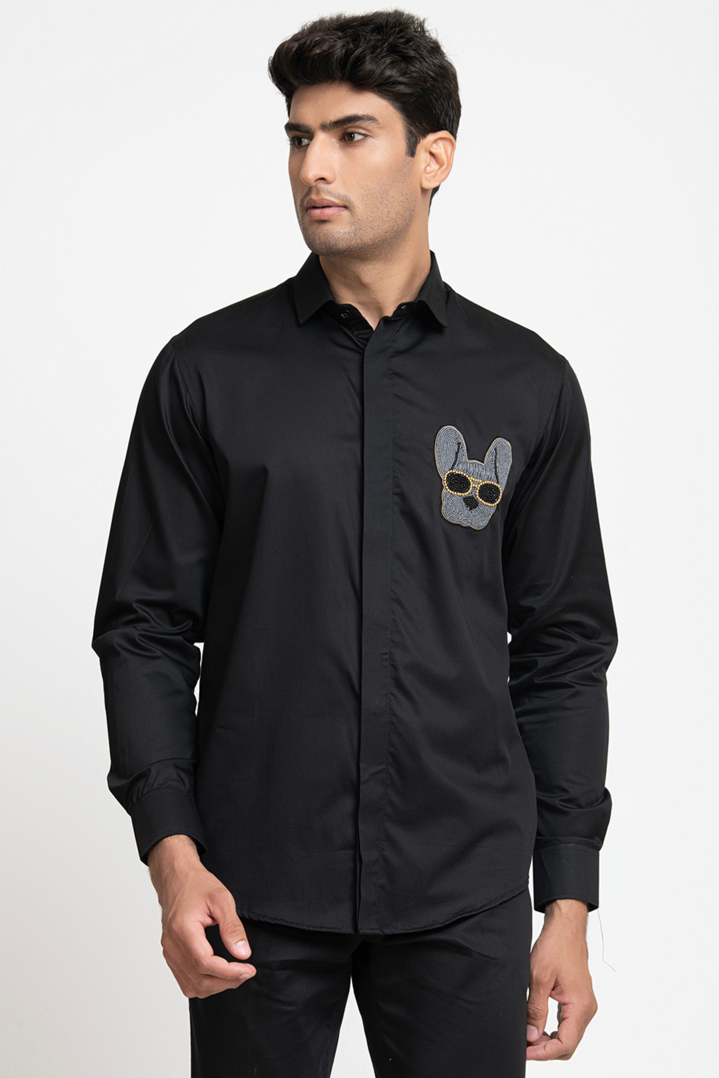 Dog Embroidery Shirt by Hilo Design