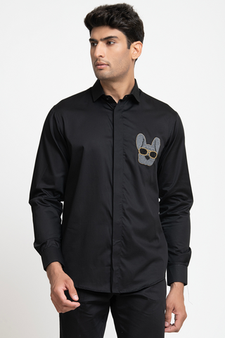 Dog Embroidery Shirt by Hilo Design