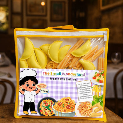 The Small Wonderland Pretend Play Fabric Pasta Set-60 Pieces-Realistic looking kids play food toys - Distacart