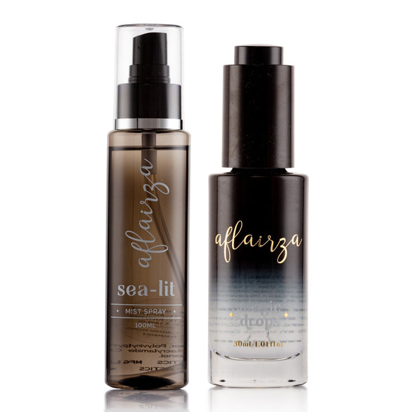 Aflairza Magic Drops + Sea lit - Waterproof Serum and Makeup Sealer Combo
