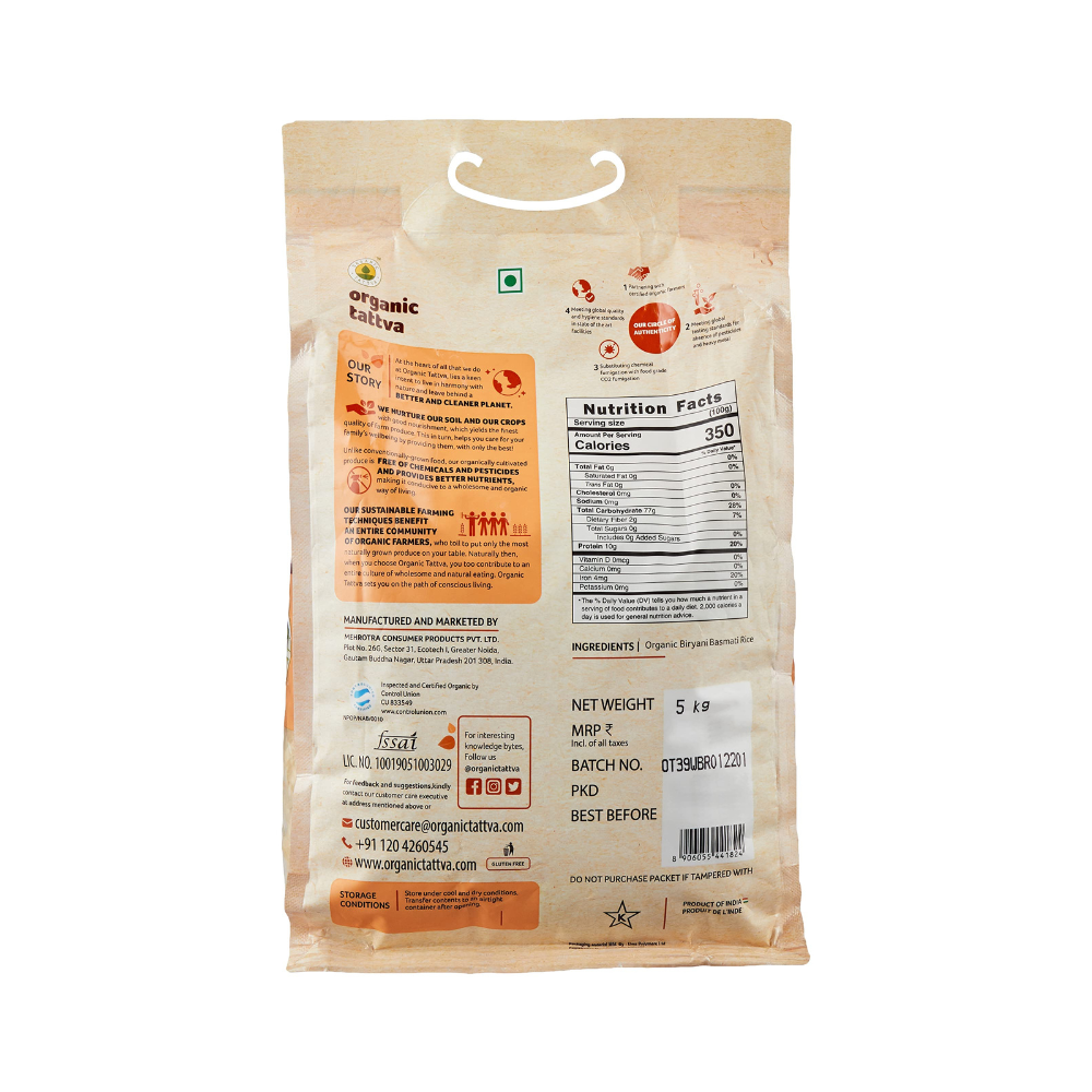 Organic Tattva Biryani Basmati Rice - Distacart