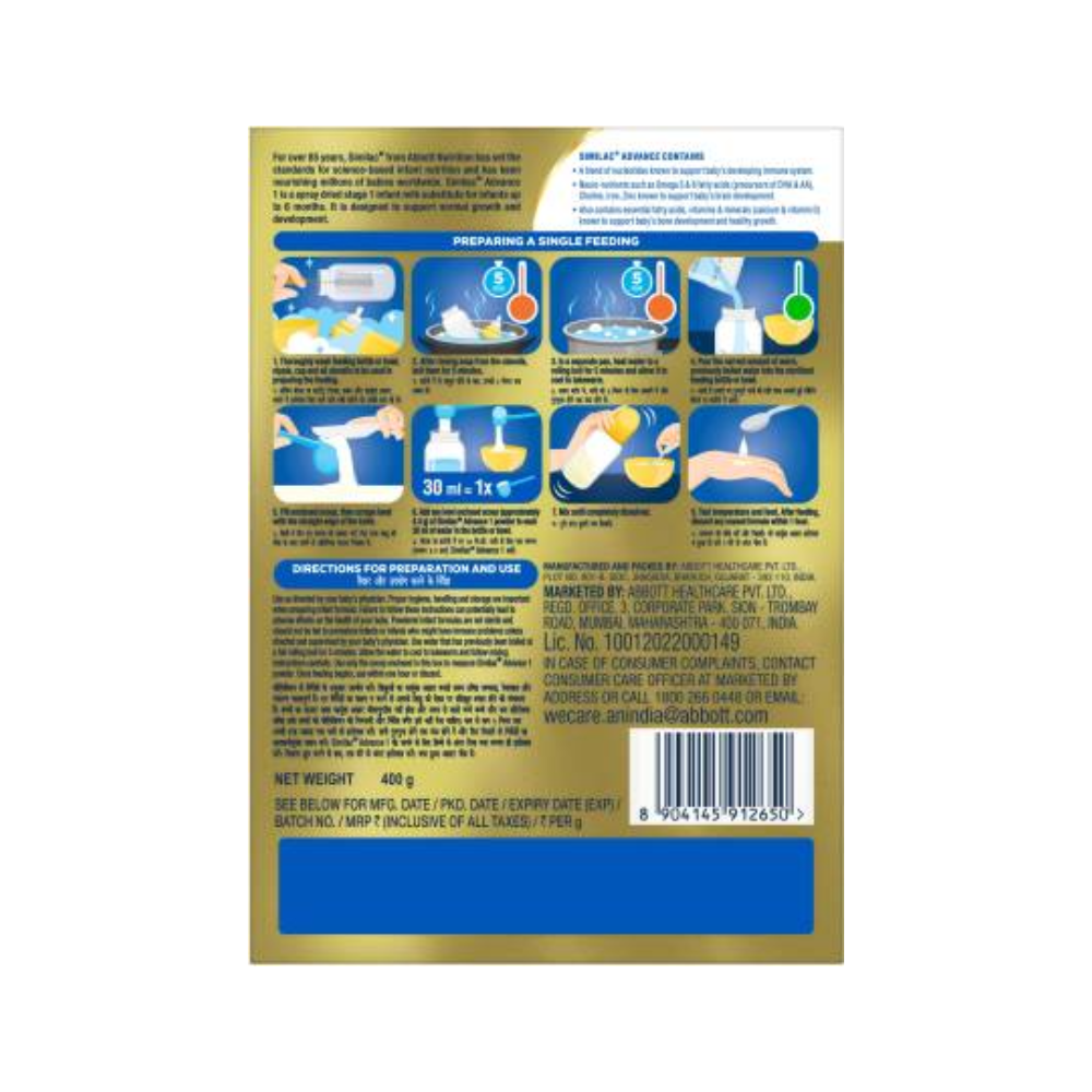 Similac Advance Infant Formula (Stage 1) up to 6 months - Distacart