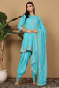 Joban Fashion Turquoise Georgette Kurta Set - Distacart