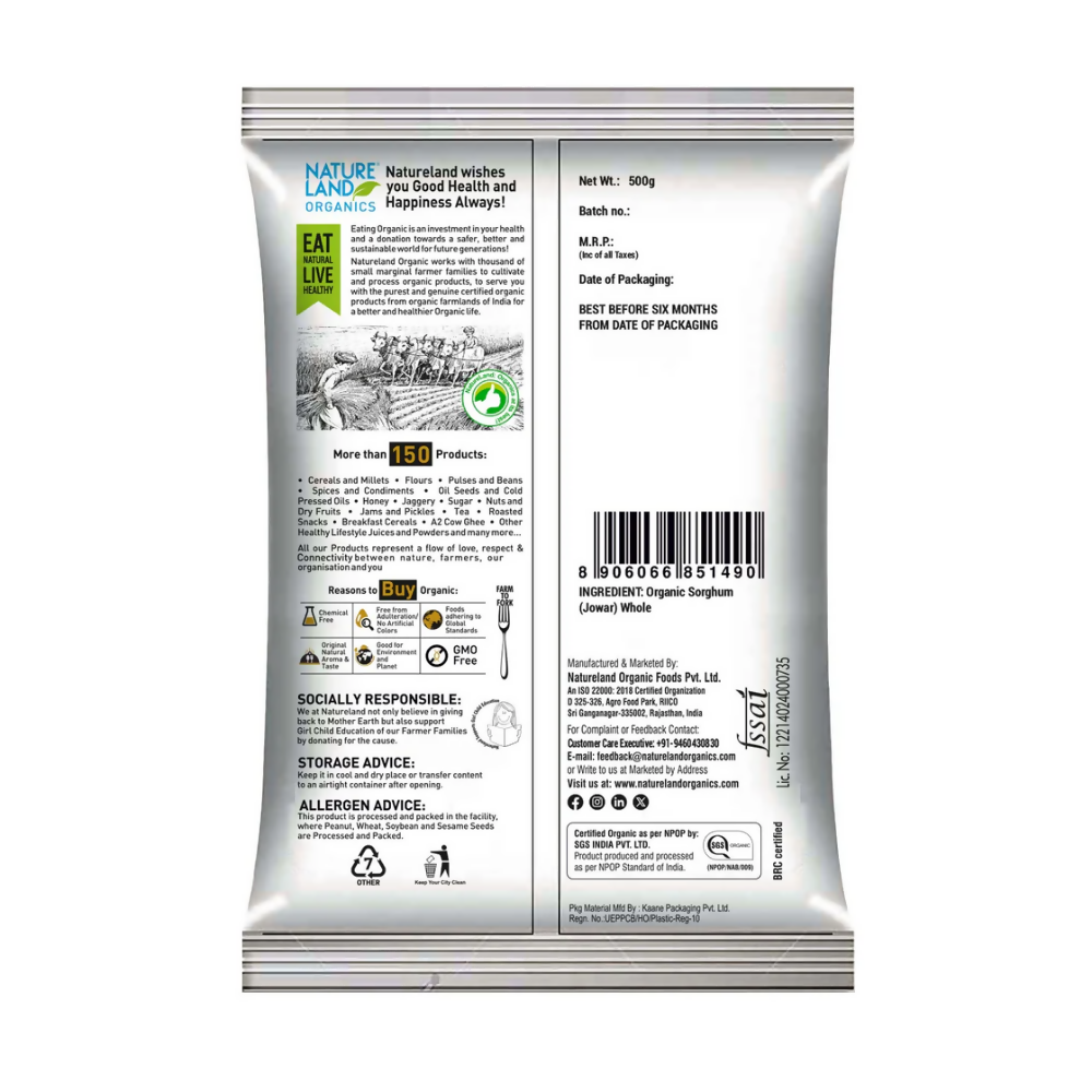 Nature Land Organics Sorghum Flour - Distacart