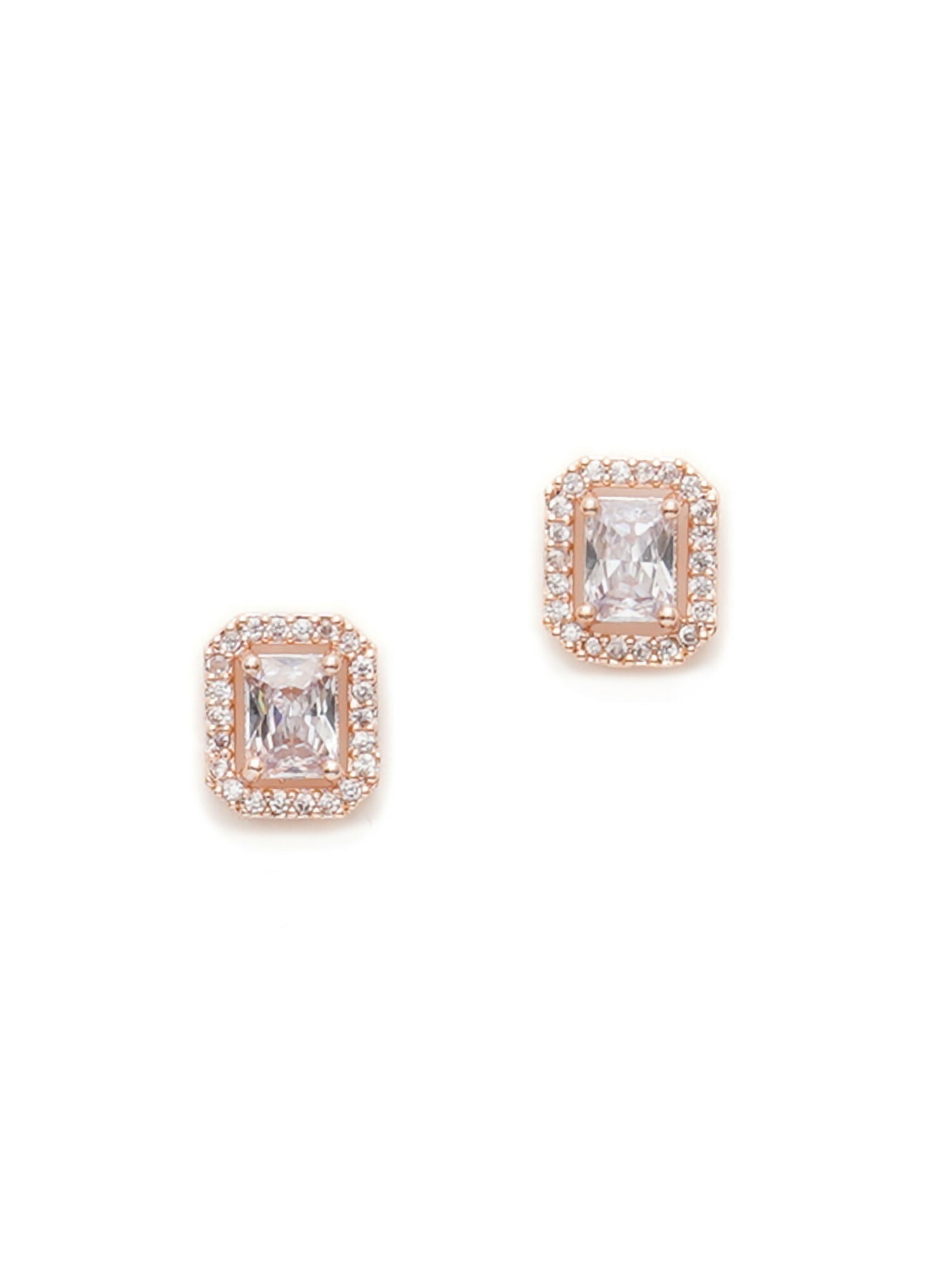 stone stud (Rose gold) - Ruby Raang - Distacart