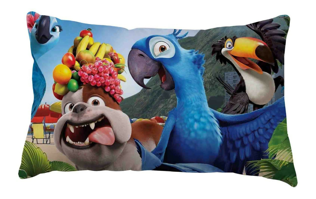 Unique Fashion Microfibre Filled Cushion For Kids - Angry Bird Fruit - Distacart