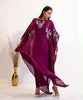 Timaraa Plum Hand Embellished Bird Kaftan Dress - Dista